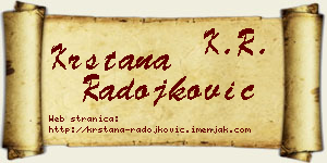Krstana Radojković vizit kartica